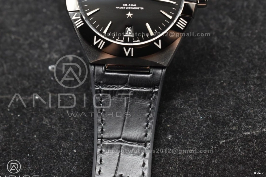 Black SS Black Black 1:1 VSF Strap Super Gummy Best Edition Ceramic on A8900 Clone Dial Constellation 0428